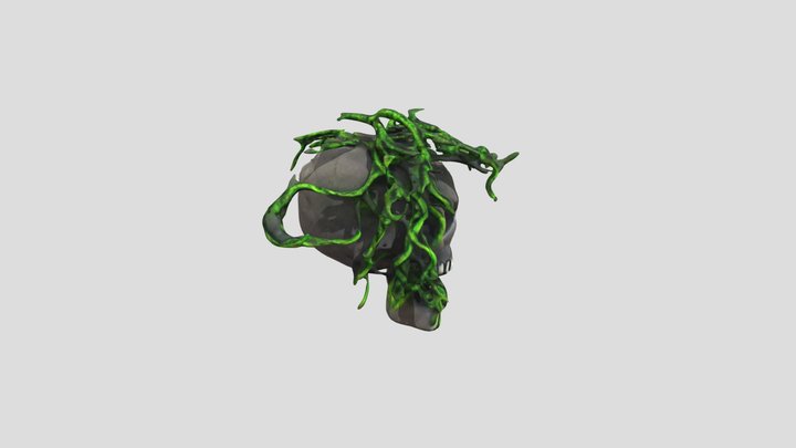 Skull with Vines Climbing Out of Eye Sockets