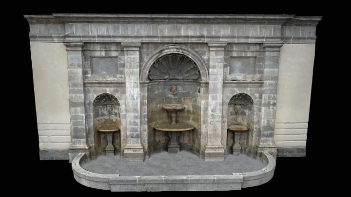Fuente de Los Tres Caños, S. XVIII. Spain 3D Model