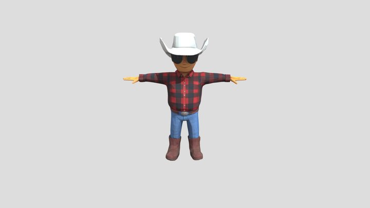 Srgans_Cowboy_idle 3D Model