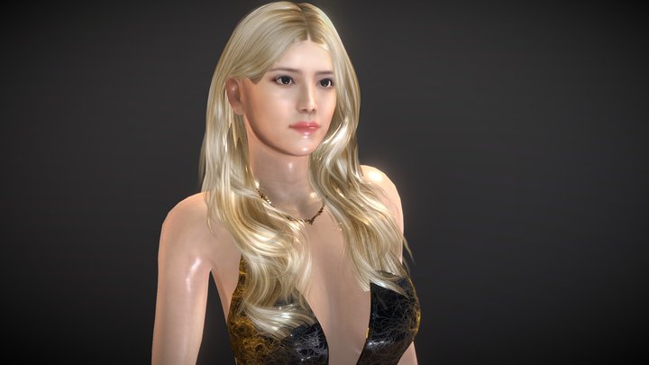 Asian Fashion Model 3D Model