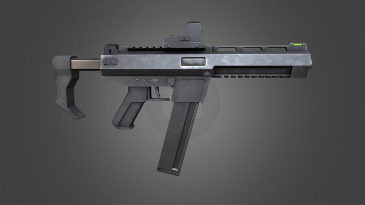 SMG - Concept Weapon  (textured) 3D Model