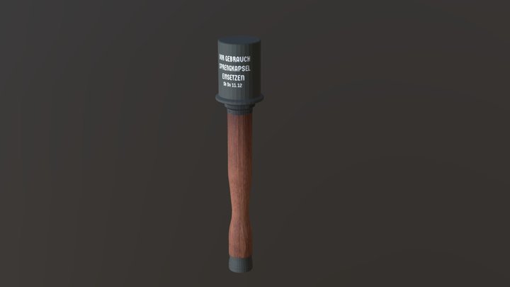 Stielhandgranate 24 3D Model