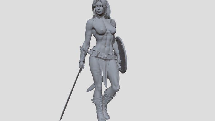 Girl Warrior 3D Model