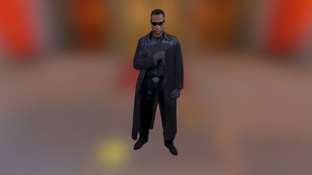 The Daywalker with Uzi 3D Model