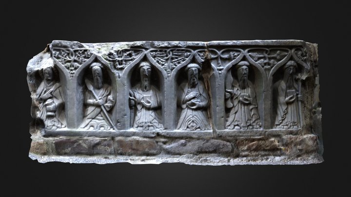 Jerpoint Abbey: Chest tomb surround 3D Model