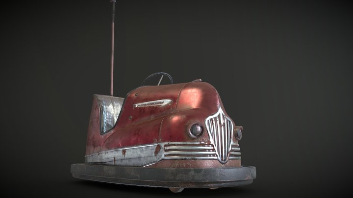 1940s Bumper Car 3D Model