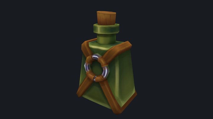 Stylized Hand-Painted Potion 3D Model
