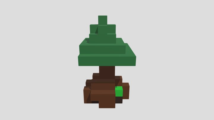 A Tree over a small Sky Island 3D Model