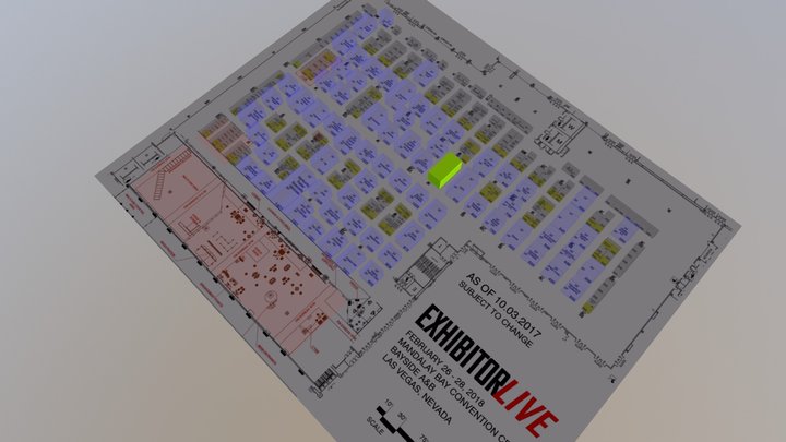 Ex Live 2018 Hall Model F 3D Model