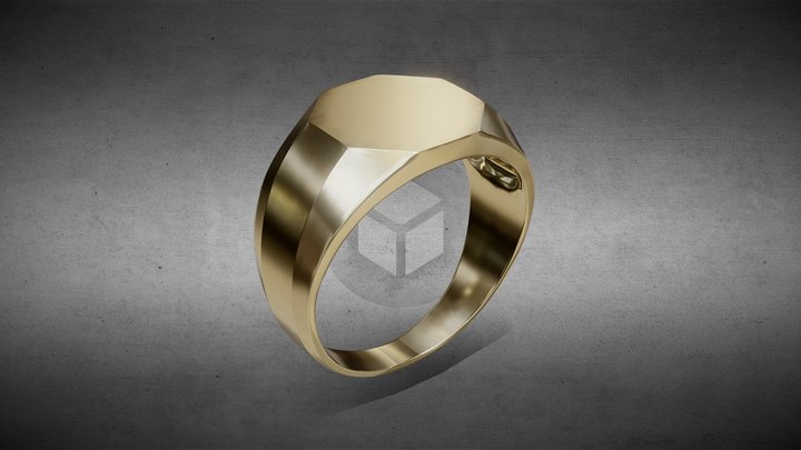 Octogonal Ring 3D Model
