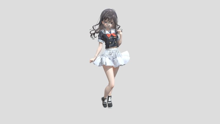 夜の女子高生 3D Model