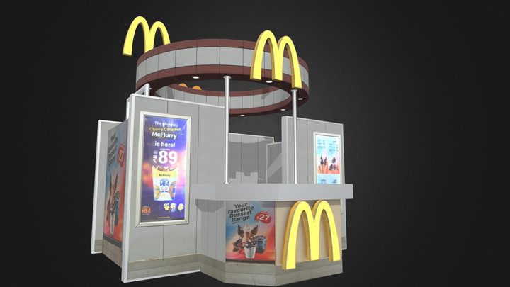 McDonald's dessert counter 3D Model