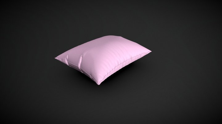 **Soft Fabric Pillow | Maya nCloth Simulation** 3D Model