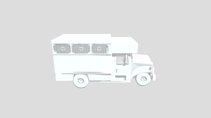 police van old kerala 3D Model