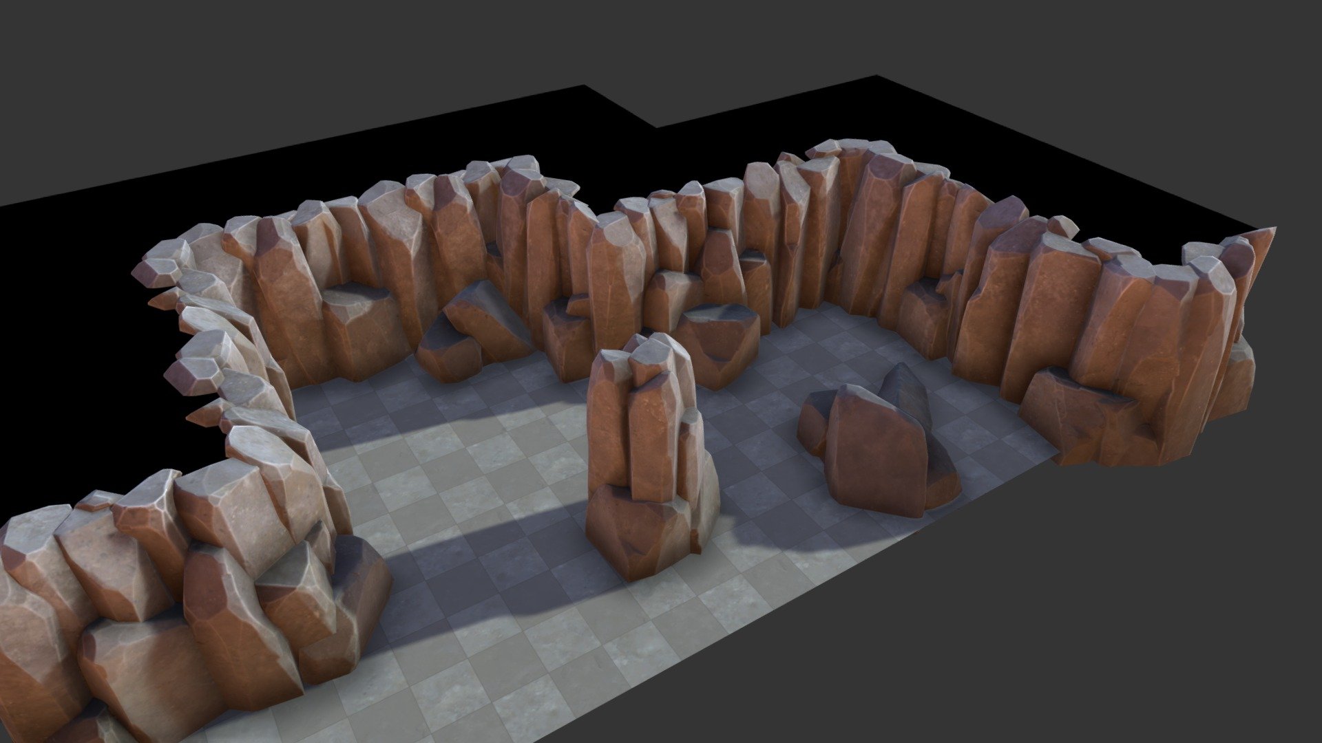 Modular rock wall kit Download Free 3D model by StevenTB [713e915