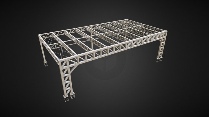 Mezanino Comercial - 6m x 11m 3D Model