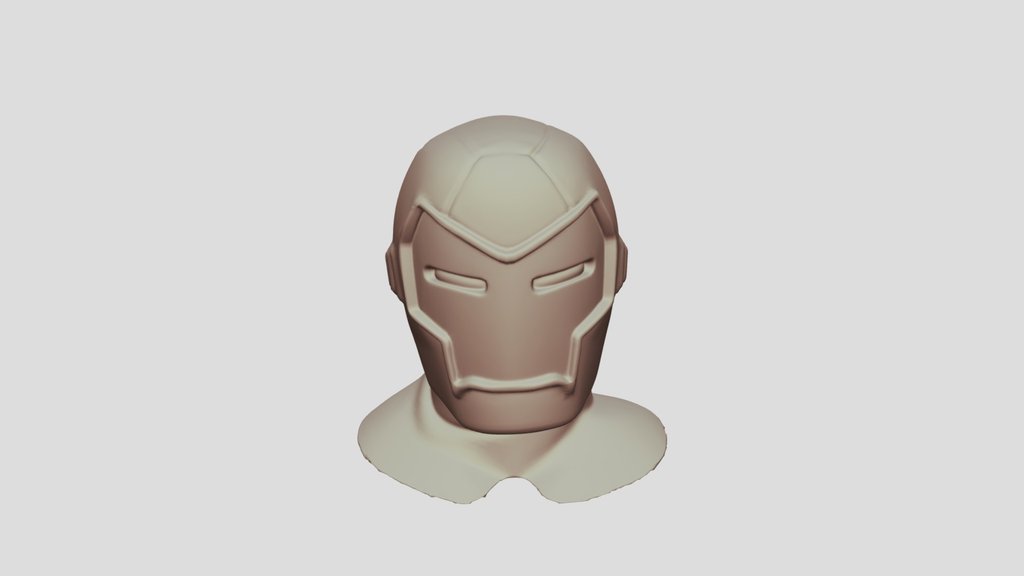 red and gold armored superhero helmet