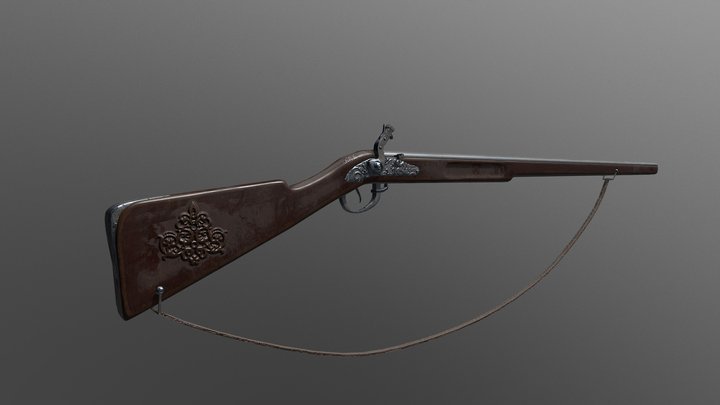 Flintlock Musket 3D Model