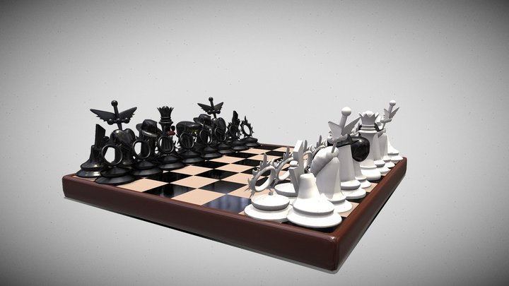 Music Themed Chess Set (Short Project) 3D Model