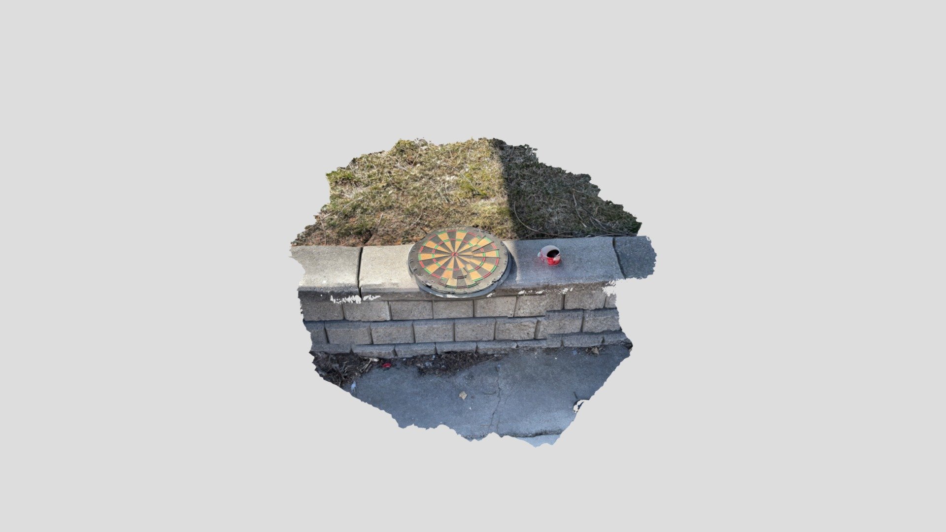 discarded dartboard