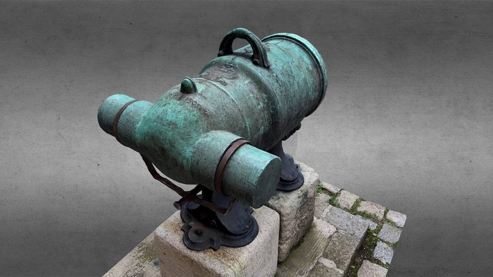 60lb standing Mortar Austria 1756 3D Model