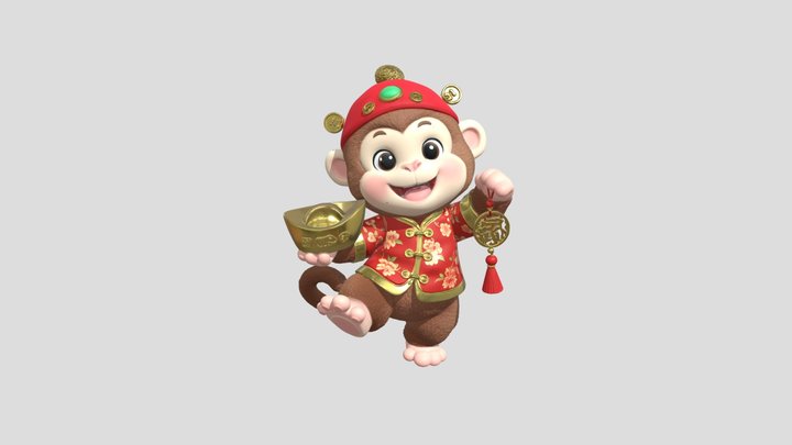 Fortune Monkey 3D Model