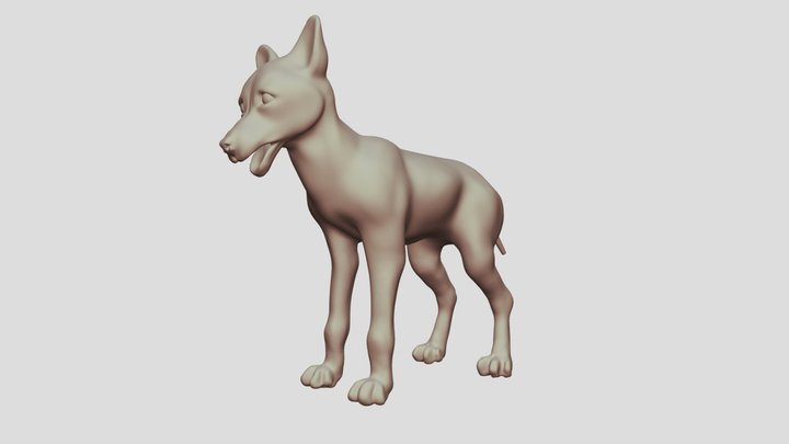 Wolf Pup (WIP) 3D Model