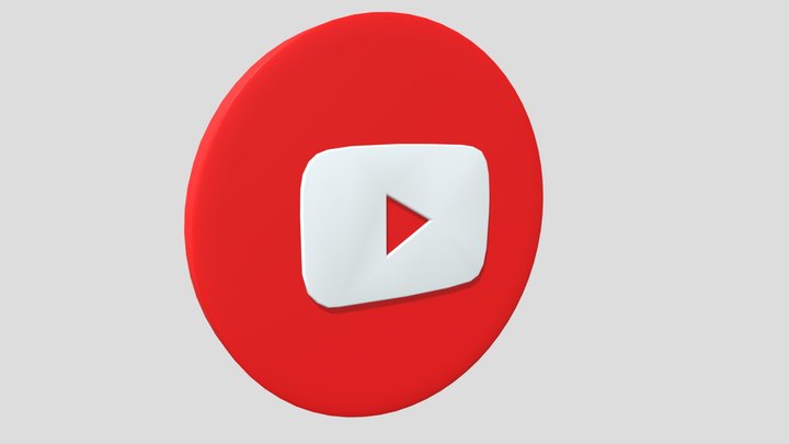 Youtube 3D-logo 3D Model