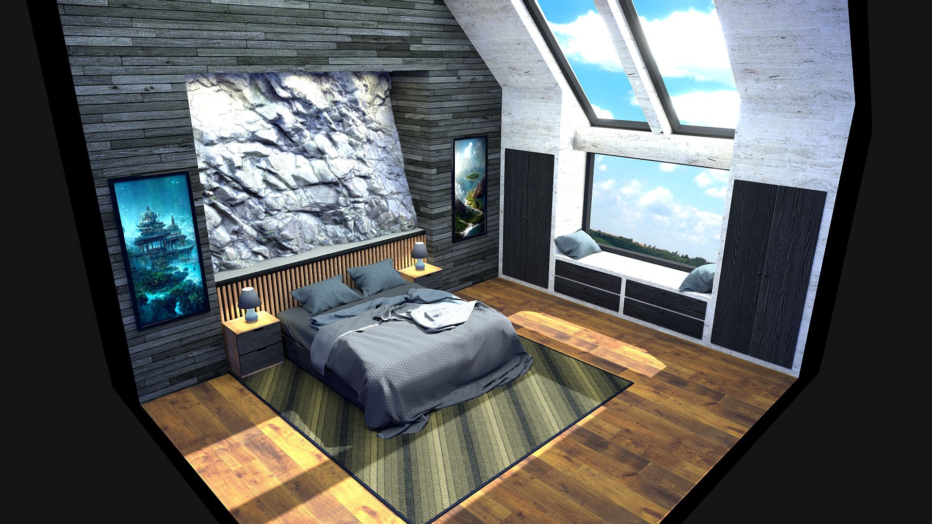 Modern Bedroom Download Free 3d Model By Raynaudl Fts Ltx [714b706