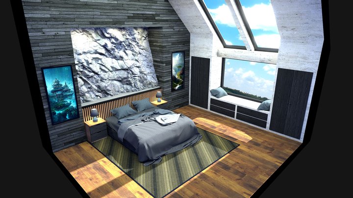 Modern Bedroom 3D Model