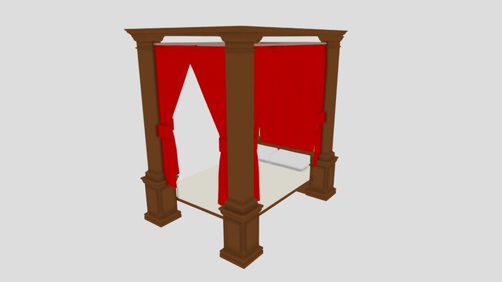 four posture bed 2 3D Model