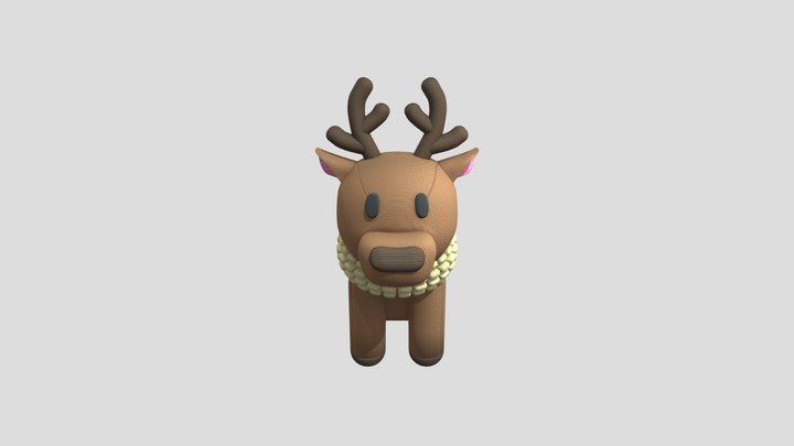 トナカイのぬいぐるみ 3D Model