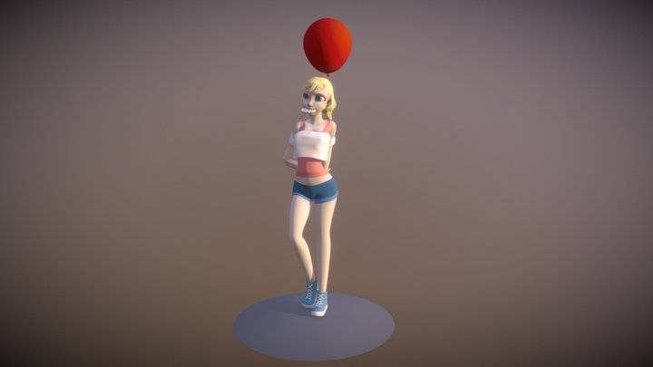 balloon girl 3D Model