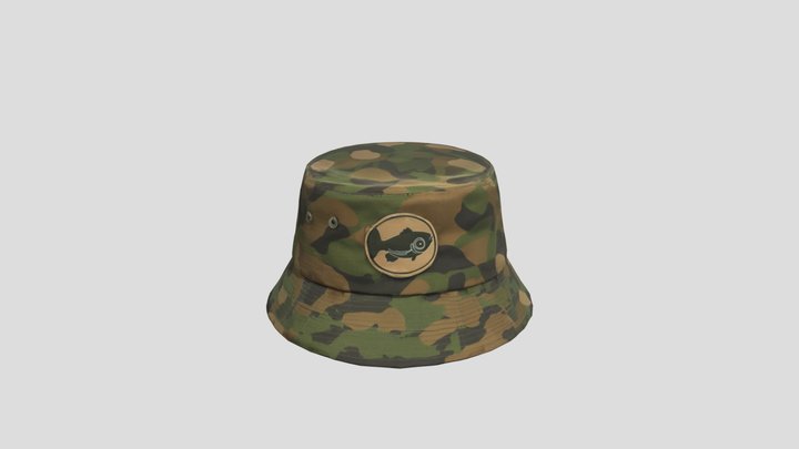 Camo Fish Hat 3D Model