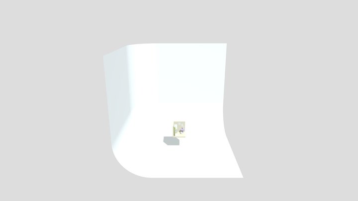 Mini room with clean color 3D Model