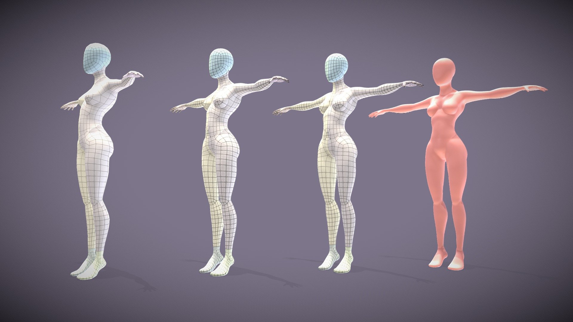 Base Mesh Body - Stylized Female Figure - Download Free 3D model by ...