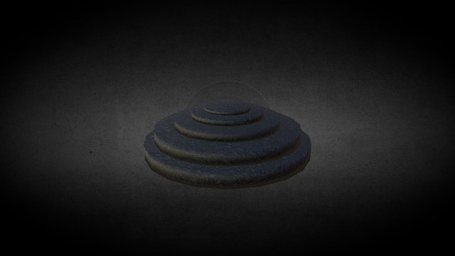 Black Rock Chinese Decoration 3D Model