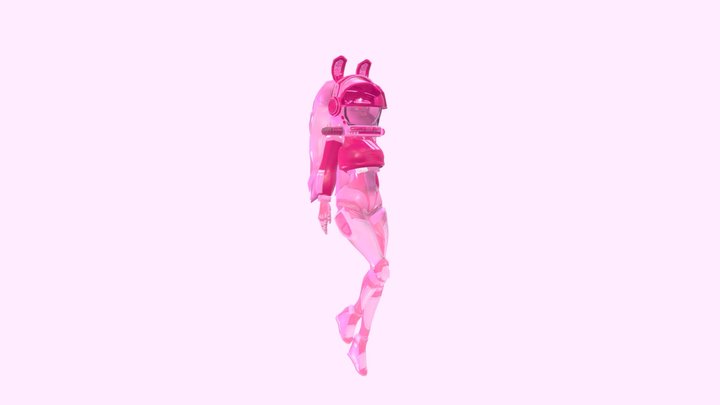 Pink Astronaut 3D Model