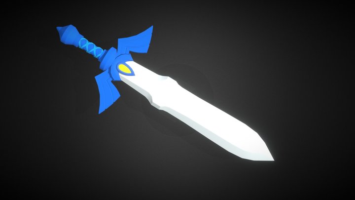 Toon Master Sword Low Poly 3D Model