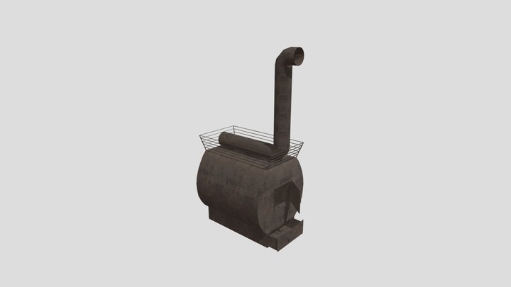 Traditional Russian Sauna Stove 3D Model 3D Model