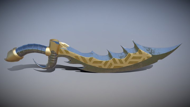 Battle Sword low poly 3D Model