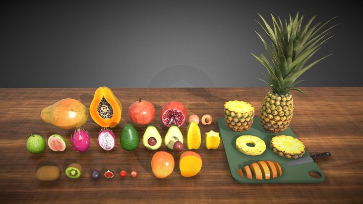 Fruits Pack 3D Model