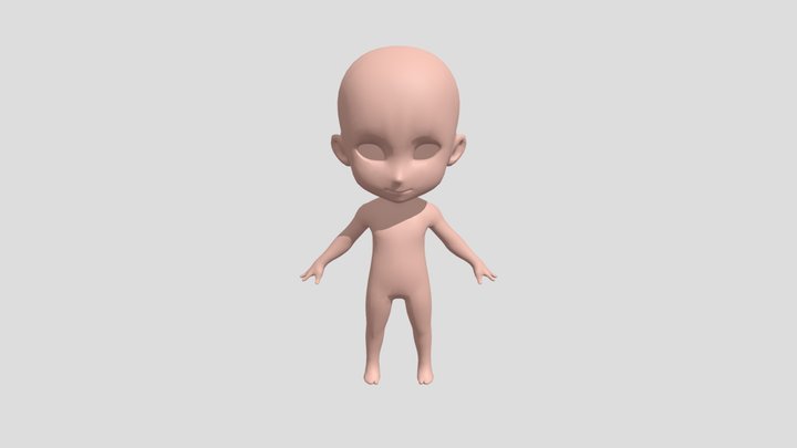 Chibi Basemesh_lowpoly 3D Model