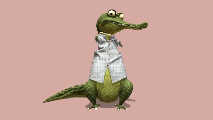 Clumsy Crocodile 3D Model