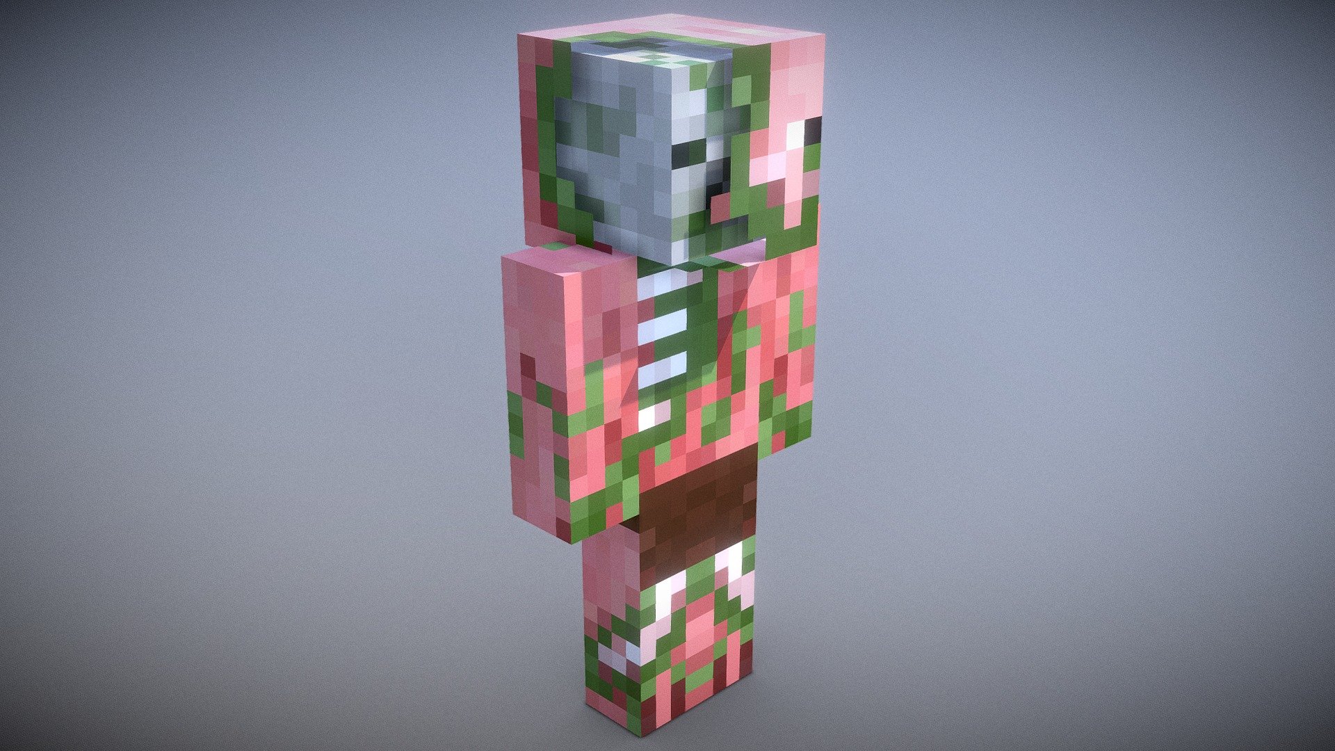 Minecraft Zombie Pigman Download Free 3d Model By Vincent Yanez Vinceyanez