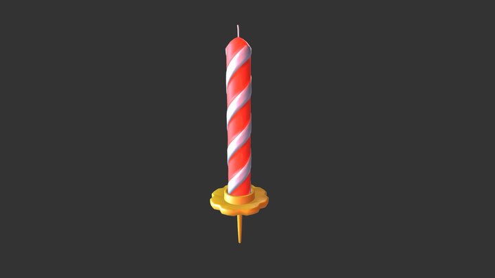 Birthday Candle 3D Model