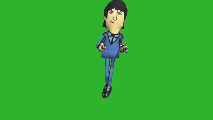 Beatles John 1 - 4 Motions 3D Model