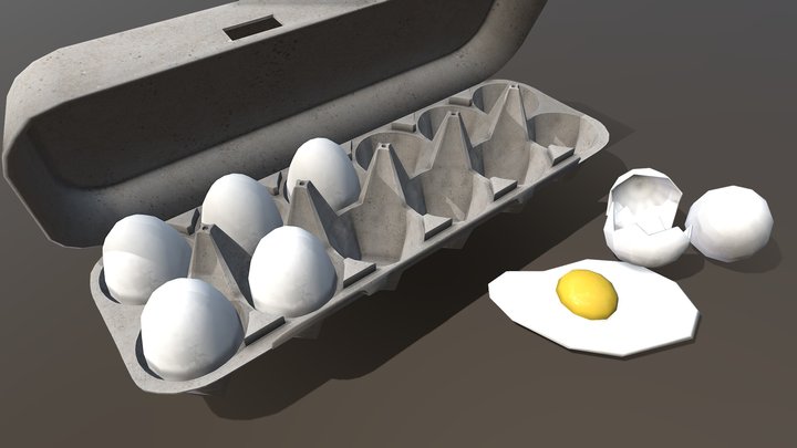 Egg Carton 3D Model