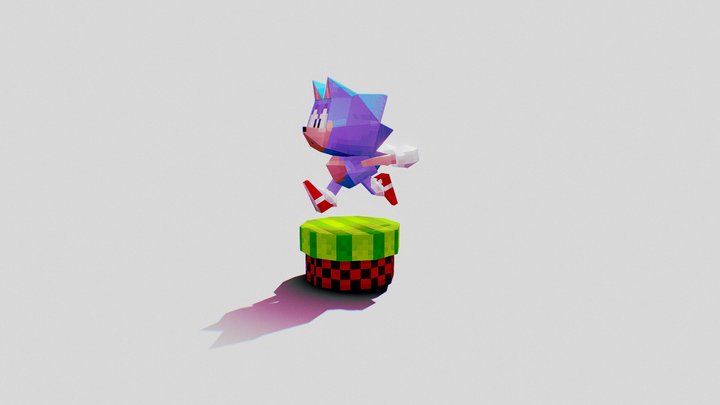 Sonic - Run cycle 3D Model