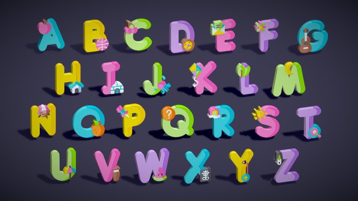 Letters 3D models - Sketchfab